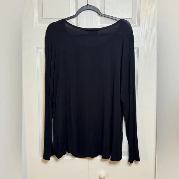 Scarlett Black Long Sleeve Christmas Tee with Red and White Design - Picture 8 of 9